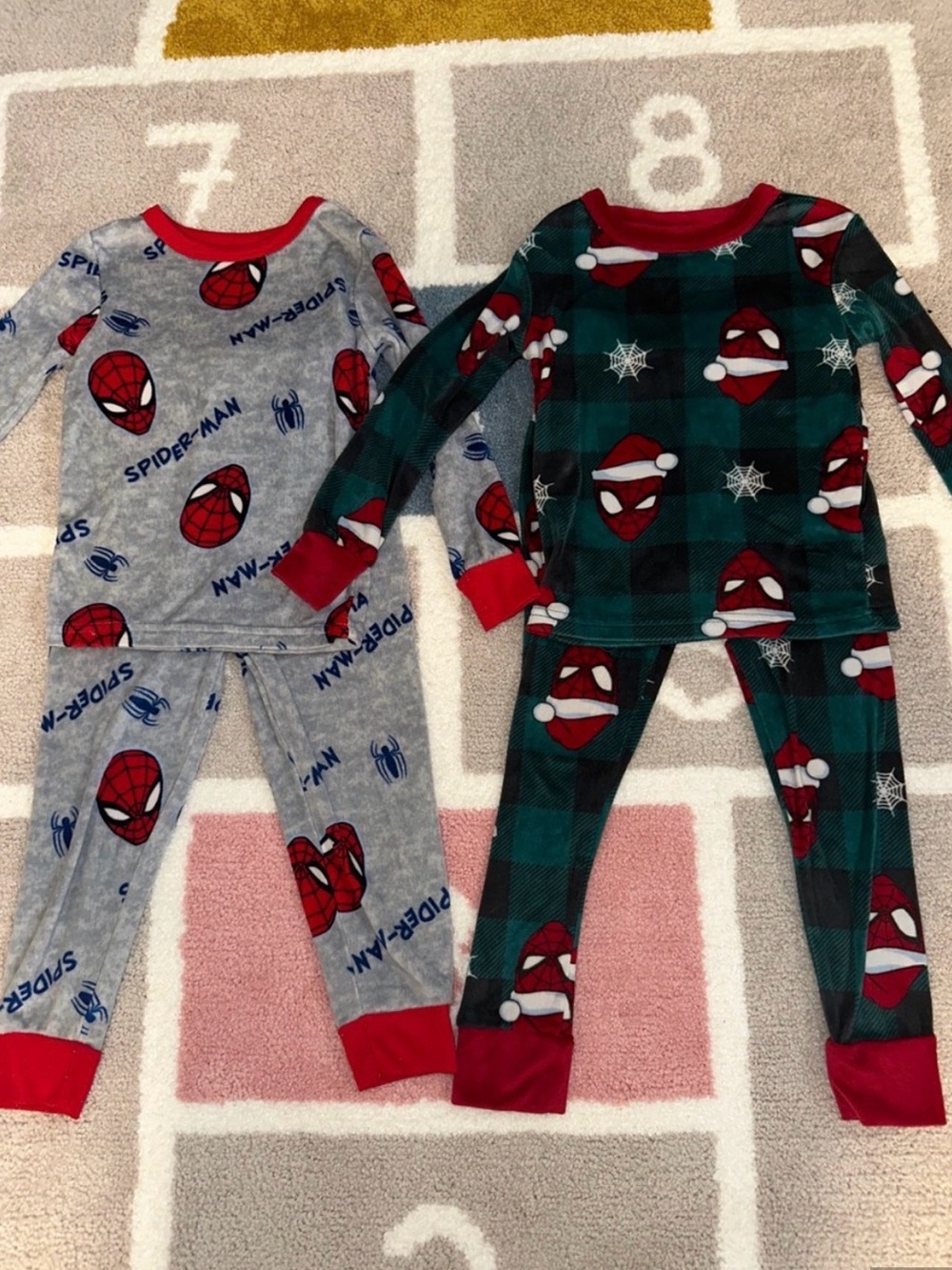 Spiderman Kids Holiday Long Sleeve Pajama Set - 2pc